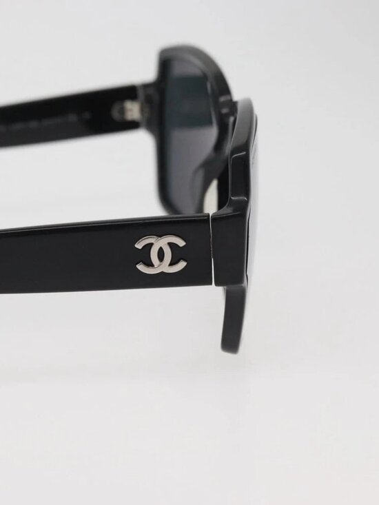 CHANEL COCO Mark Sunglasses plastic Black 5385-A CC Auth BA11986 main image 7